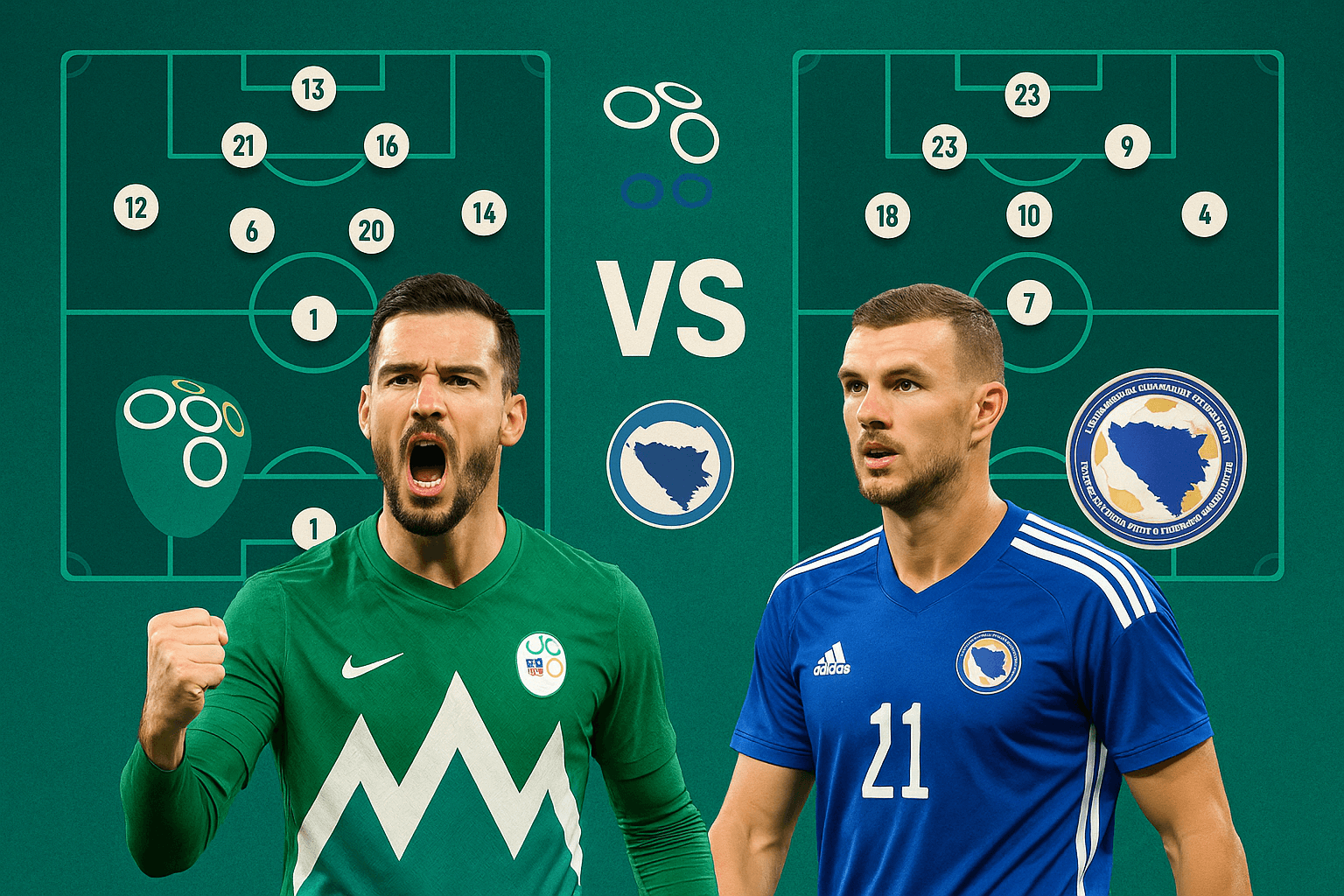 Susunan Pemain Slovenia vs Bosnia-Herzegovina