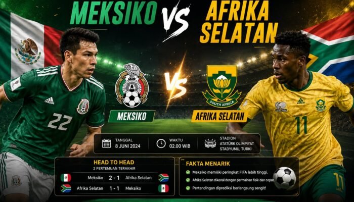 Pertandingan Meksiko vs Afrika Selatan Duel Panas