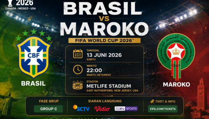Jadwal Brasil vs Maroko Duel Menarik Tim Kuat Dunia