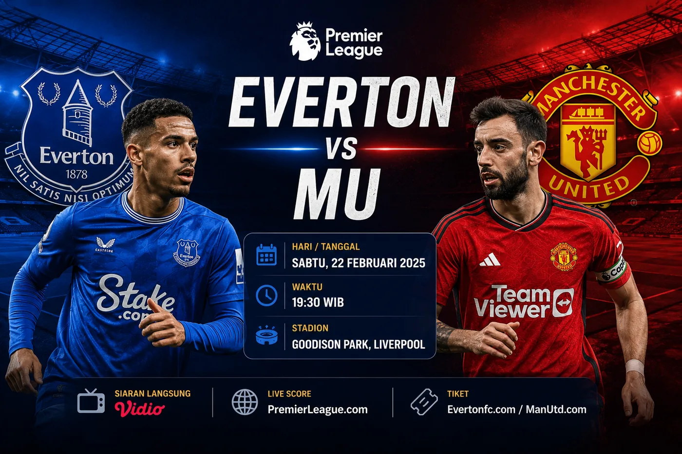Jadwal Everton vs MU