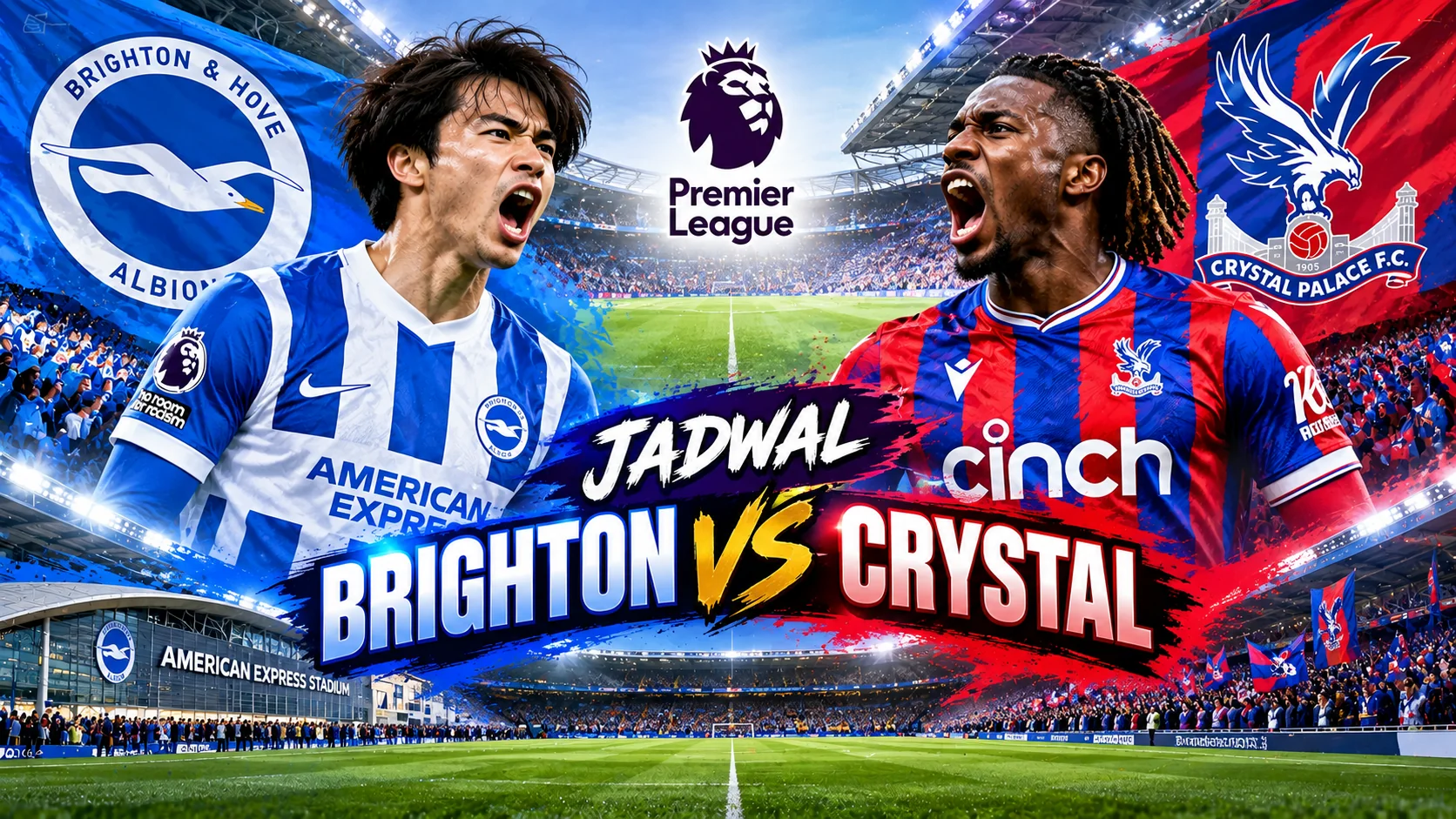 Jadwal Brighton vs Crystal